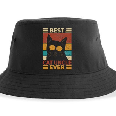  Best Cat Uncle Ever  Cat Lover Black Cat Themed Funny Cat Sustainable Bucket Hat