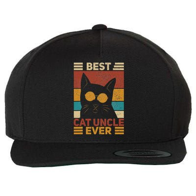  Best Cat Uncle Ever  Cat Lover Black Cat Themed Funny Cat Wool Snapback Cap