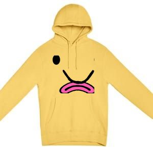 Blobfish Costume Ugly Blob Fish Face Grumpy Grouch Premium Pullover Hoodie