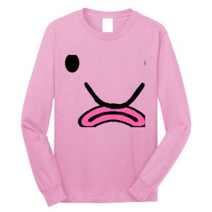 Blobfish Costume Ugly Blob Fish Face Grumpy Grouch Long Sleeve Shirt