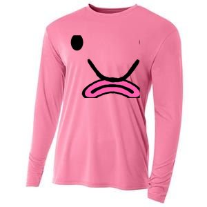 Blobfish Costume Ugly Blob Fish Face Grumpy Grouch Cooling Performance Long Sleeve Crew