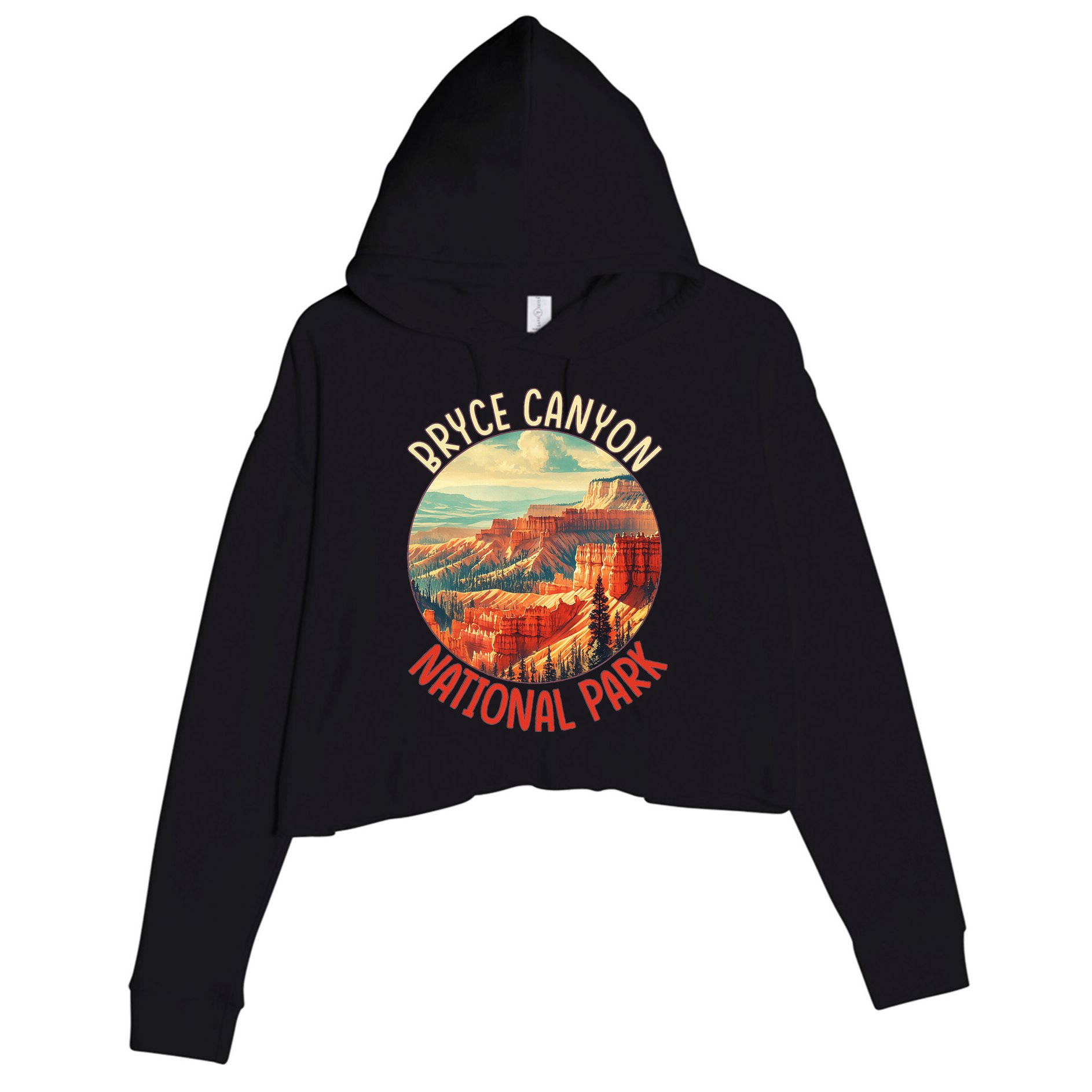 Bryce Canyon Us Stateutah Nation Parks Camping Crop Fleece Hoodie