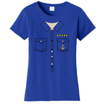 Boat Captain Uniform Costume Halloween Women's T-Shirt