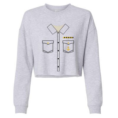 Boat Captain Uniform Costume Halloween Cropped Pullover Crew