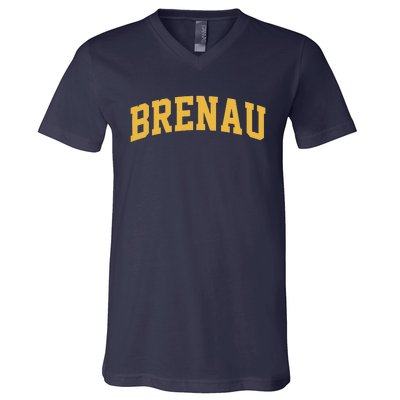 Brenau College University Retro Cute V-Neck T-Shirt