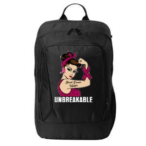 Breast Cancer Unbreakable Awareness Support Warrior Meaningful Gift City Backpack