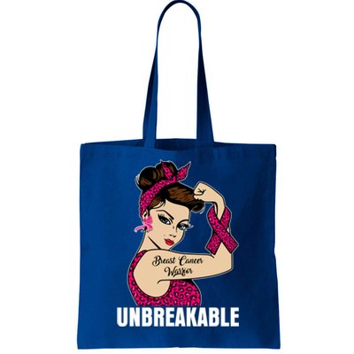 Breast Cancer Unbreakable Awareness Support Warrior Meaningful Gift Tote Bag