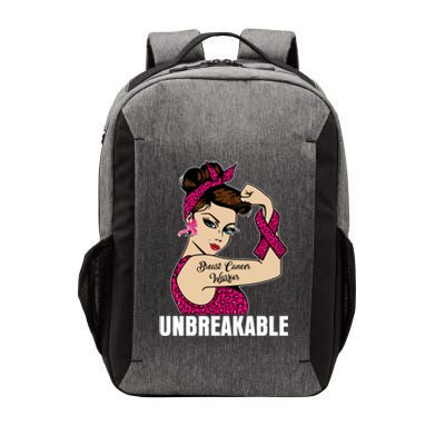 Breast Cancer Unbreakable Awareness Support Warrior Meaningful Gift Vector Backpack