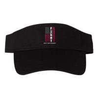 Breast Cancer Usa Flag Valucap Bio-Washed Visor