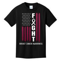 Breast Cancer Usa Flag Kids T-Shirt