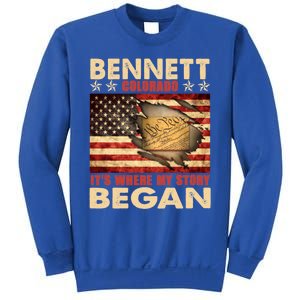 Bennett Colorado Usa Flag Independence Day Great Gift Sweatshirt