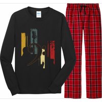 Bass Clef Vintage Bass Guitar Players Music Vintage Guitar Long Sleeve Pajama Set