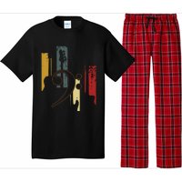 Bass Clef Vintage Bass Guitar Players Music Vintage Guitar Pajama Set