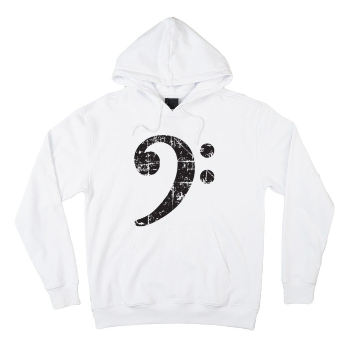 Bass Clef Vintage Black Bassist Bass Player Hoodie