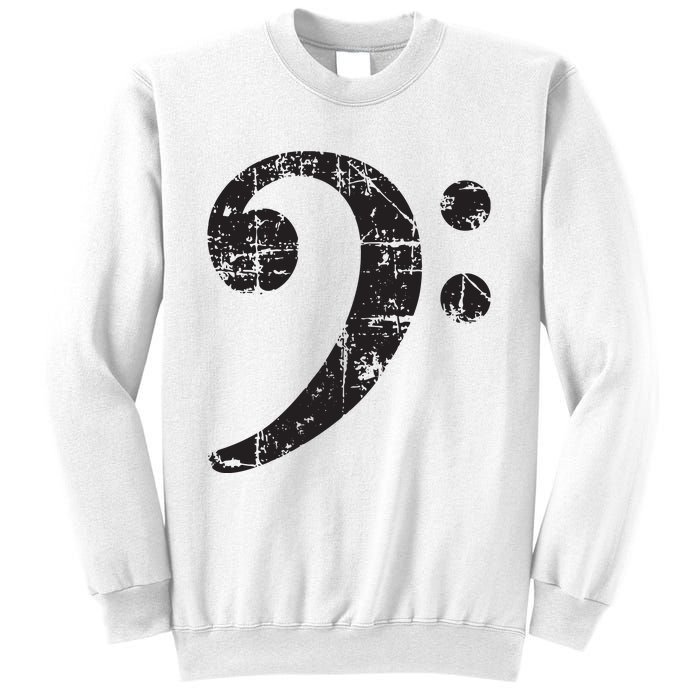 Bass Clef Vintage Black Bassist Bass Player Sweatshirt