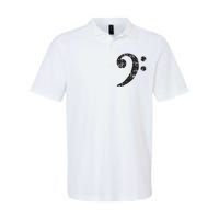 Bass Clef Vintage Black Bassist Bass Player Softstyle Adult Sport Polo