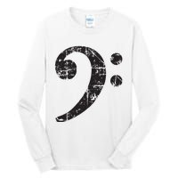 Bass Clef Vintage Black Bassist Bass Player Tall Long Sleeve T-Shirt