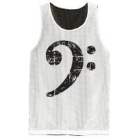 Bass Clef Vintage Black Bassist Bass Player Mesh Reversible Basketball Jersey Tank