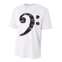 Bass Clef Vintage Black Bassist Bass Player Performance Sprint T-Shirt