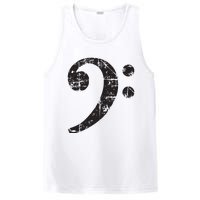 Bass Clef Vintage Black Bassist Bass Player PosiCharge Competitor Tank