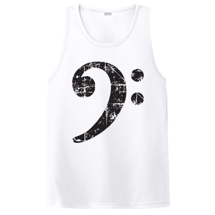 Bass Clef Vintage Black Bassist Bass Player PosiCharge Competitor Tank