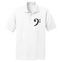 Bass Clef Vintage Black Bassist Bass Player PosiCharge RacerMesh Polo