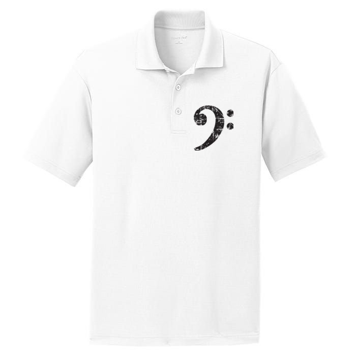 Bass Clef Vintage Black Bassist Bass Player PosiCharge RacerMesh Polo