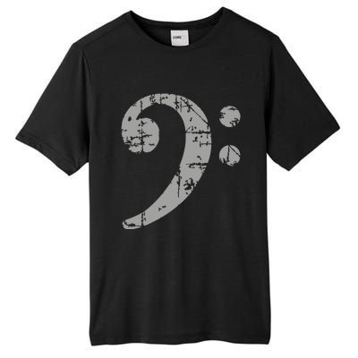 Bass Clef Vintage Gray Bass Players Tall Fusion ChromaSoft Performance T-Shirt