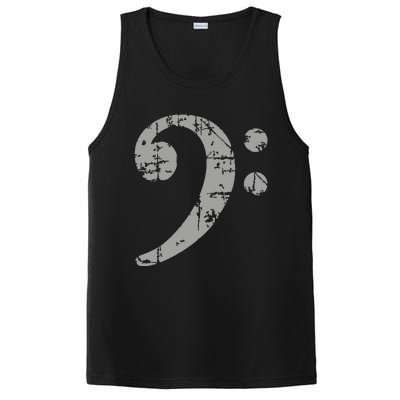 Bass Clef Vintage Gray Bass Players PosiCharge Competitor Tank