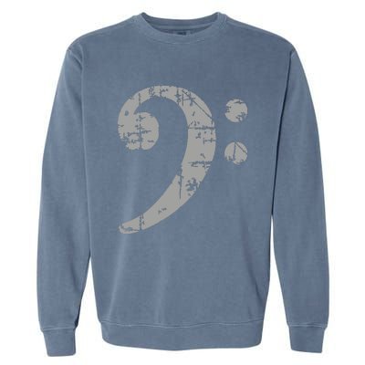 Bass Clef Vintage Gray Bass Players Garment-Dyed Sweatshirt