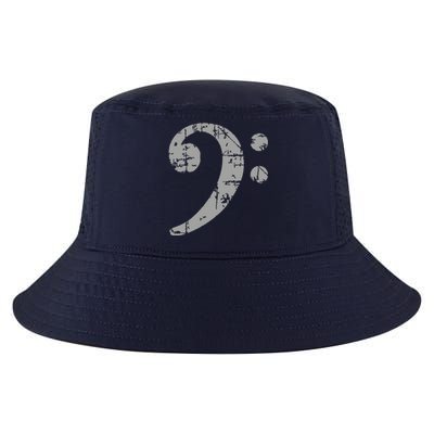 Bass Clef Vintage Gray Bass Players Cool Comfort Performance Bucket Hat