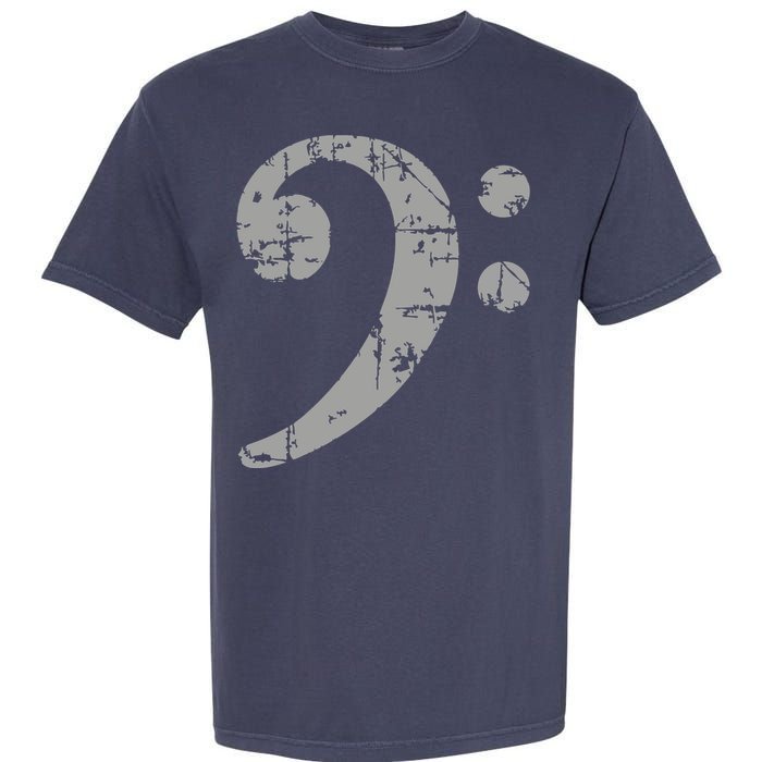 Bass Clef Vintage Gray Bass Players Garment-Dyed Heavyweight T-Shirt