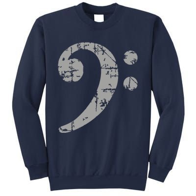 Bass Clef Vintage Gray Bass Players Sweatshirt