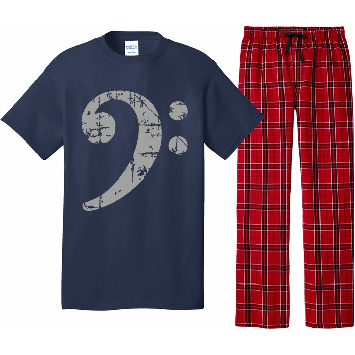 Bass Clef Vintage Gray Bass Players Pajama Set