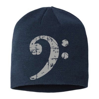 Bass Clef Vintage Gray Bass Players Sustainable Beanie