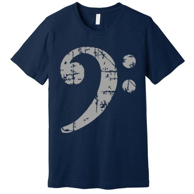 Bass Clef Vintage Gray Bass Players Premium T-Shirt