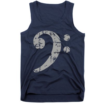 Bass Clef Vintage Gray Bass Players Tank Top