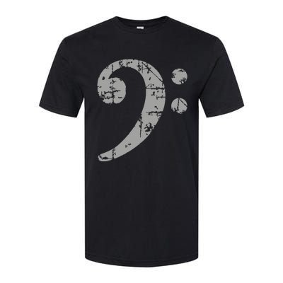 Bass Clef Vintage Gray Bass Players Softstyle CVC T-Shirt