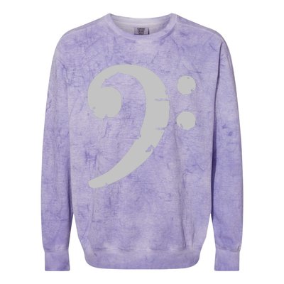 Bass Clef Vintage Gray Left Bassist Bass Player Colorblast Crewneck Sweatshirt