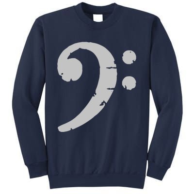 Bass Clef Vintage Gray Left Bassist Bass Player Sweatshirt