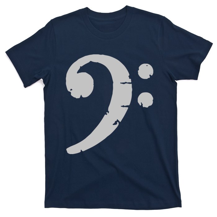 Bass Clef Vintage Gray Left Bassist Bass Player T-Shirt