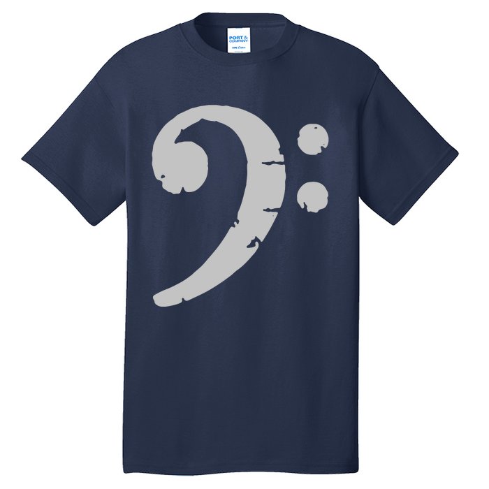 Bass Clef Vintage Gray Left Bassist Bass Player Tall T-Shirt