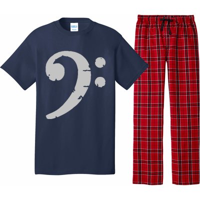 Bass Clef Vintage Gray Left Bassist Bass Player Pajama Set