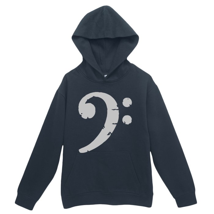 Bass Clef Vintage Gray Left Bassist Bass Player Urban Pullover Hoodie