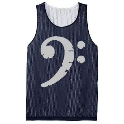 Bass Clef Vintage Gray Left Bassist Bass Player Mesh Reversible Basketball Jersey Tank