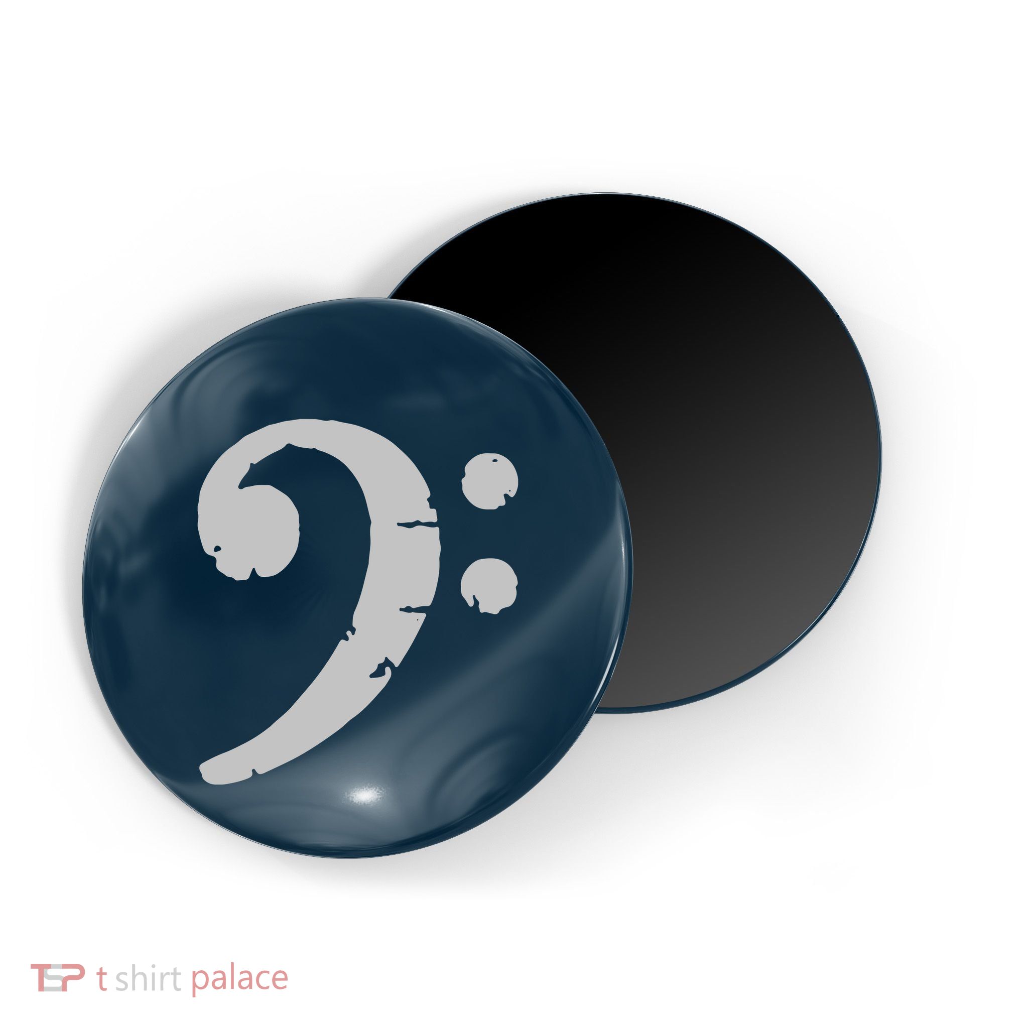 Bass Clef Vintage Gray Left Bassist Bass Player Magnet