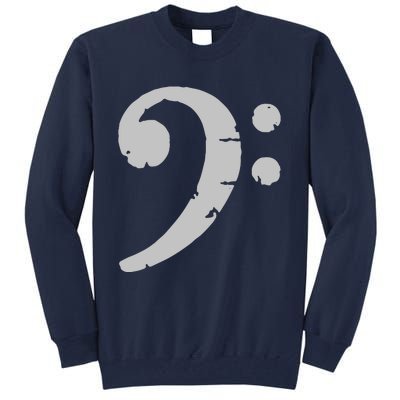 Bass Clef Vintage Gray Left Bassist Bass Player Tall Sweatshirt