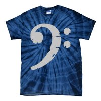 Bass Clef Vintage Gray Left Bassist Bass Player Tie-Dye T-Shirt