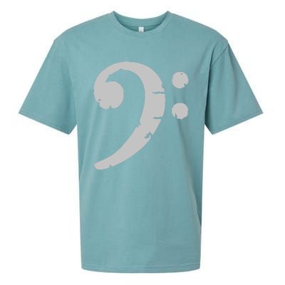 Bass Clef Vintage Gray Left Bassist Bass Player Sueded Cloud Jersey T-Shirt