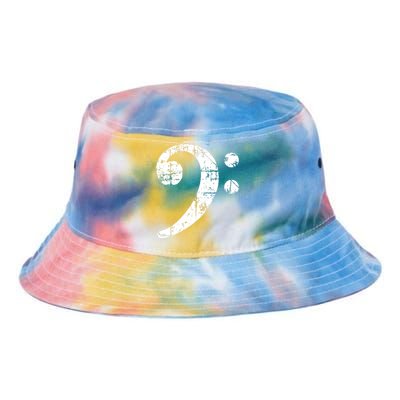 Bass Clef Vintage White Bassist Bass Player Tie Dye Newport Bucket Hat